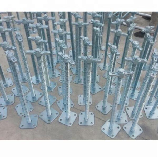 Electro Galvanized 32mm Adjustable Screw Jack Base Solid Scaffolding U Head