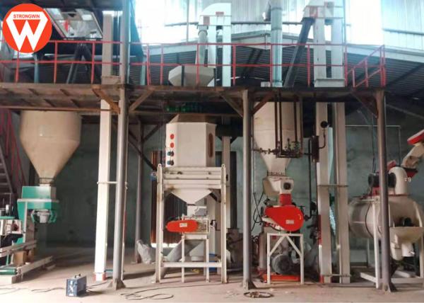 Quality SKF Bearing 3T/H 95KW Poultry Pellet Feed Plant for sale