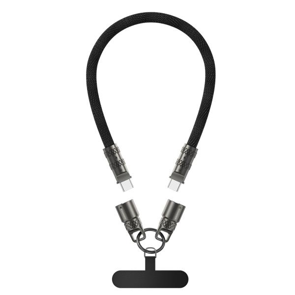 Quality ESSAGER ES-X65 Series 60W Charging Lanyard Style USB C to USB C Cord with USB 2.0 Connector for sale