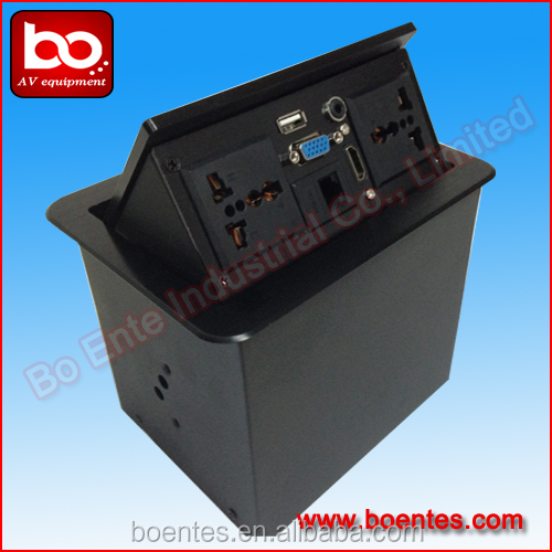 Tabletop Hidden Pop Up AV Connection Box / Pop Up Power Socket
