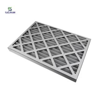 Buy cheap Coarse Effect F6 Air Conditioning Hepa Filters Folding Type Pleated Panel Filter product
