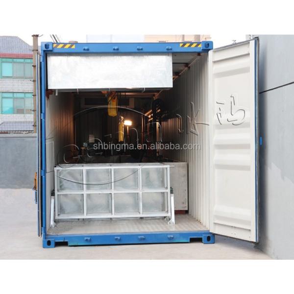 2000 KG TECUMSEH Compressor 15 Ton Container Block Ice Machine with Mobile Plant