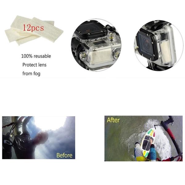 12PCS GoPro Anti Fog Inserts Surfing Diving Accessories Inside Inserts For GoPro 5 SJ4000 Xiaomi Yi 4K