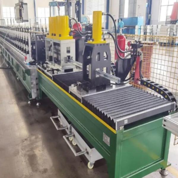 Electric Door Window Roll Forming Machine , Metal U Channel Guide Rail Making Machine