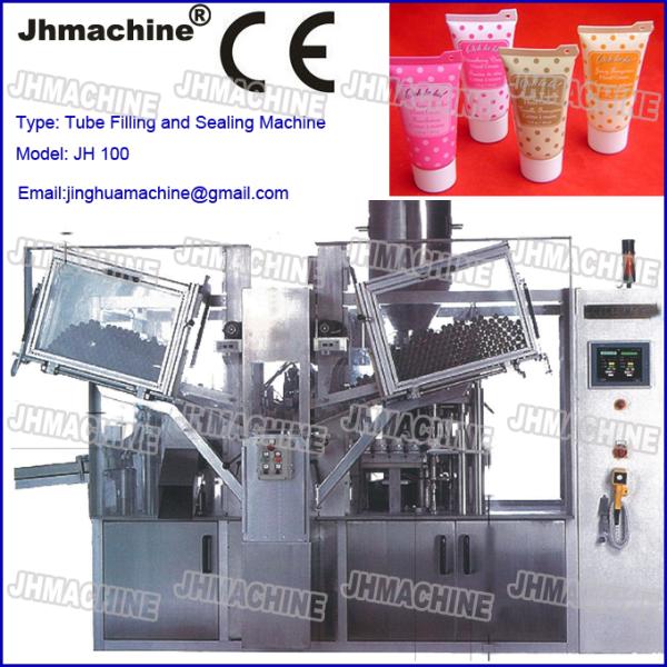 High Speed Automatic Tube Filling and Sealing Machine For Cosmetic Products Double Head