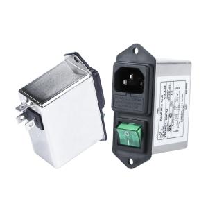 Buy cheap 110V/250V AC EMI Filters 10A Power Input Module Filters With Green Switches product