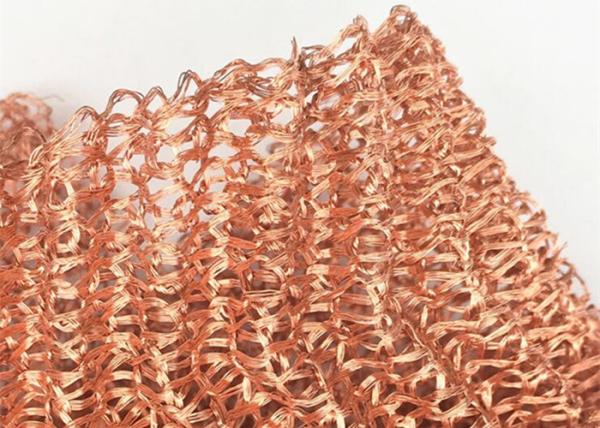 Quality 4 Strand 0.15MM Knitted Wire Mesh Pure Copper Round Flat Wire SGS Certificated for sale