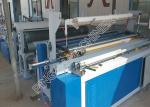 Semi automatic tissue paper rolls rewinding machine efficient with embassing