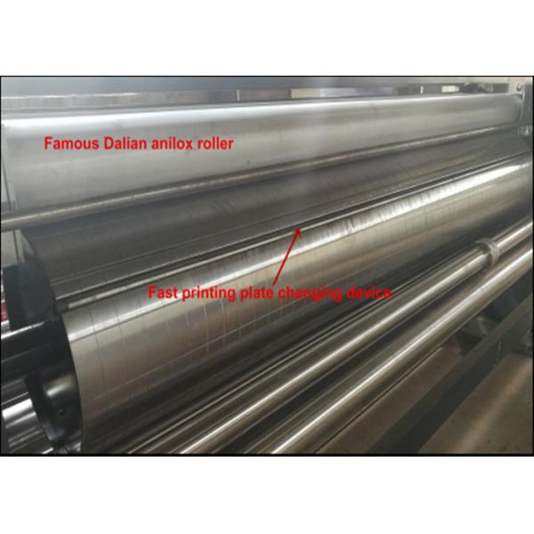 PLC Touch Screen Corrugated Box Printing Machine , Auto 4 Colors Flexo Die Cutter