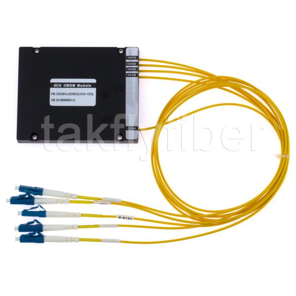 Quality 4 Channels CWDM Module WDM Mux Demux 1270nm 1610nm Coarse Wavelength Division Multiplexing for sale