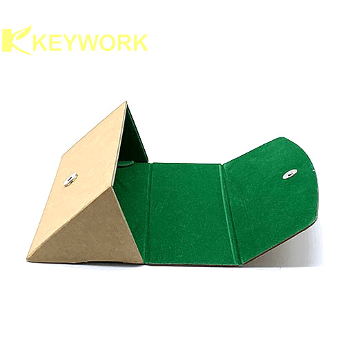 Ultra Light Triangle Cardboard Optical Glasses Case Double Sided Buckle Carton