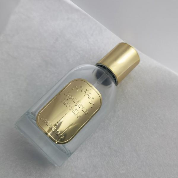 Quality Custom Logo Candle Scent Labels Gold Metal Finish  Elegant Candle Labels For Fragrance for sale