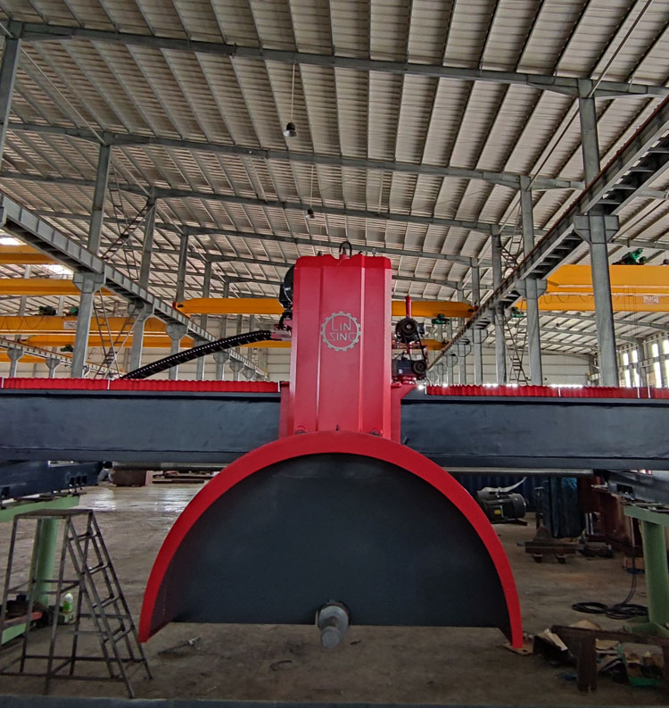 Multi Disc CNC Bridge Stone Cutting Machines for accuracy Natural Granite Fabrication