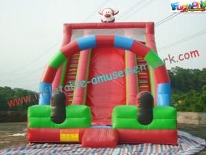 China Cute Clown Commercial Inflatable Slide , Giant Inflatable Slide For Children on sale