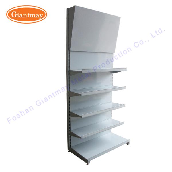 Quality Metal Pegboard Display Rack Singel Sides 4 Tiers Stand With Shelves for sale