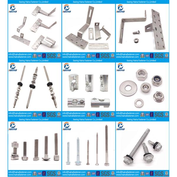 sandblasting SS304 Solar Panel Roof Hooks For Mounting Structure Bracket