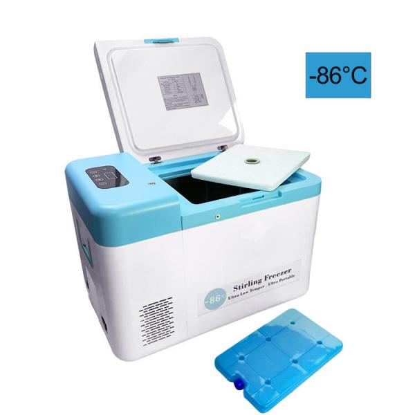 Quality 12/24v 25l -86c Ultra Low Temperature Deep Blast Vaccine Freezer with 616*392*455mm ABS for sale