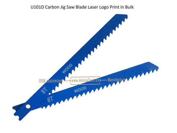 U101D Carbon Steel Jig Saw Blade Laser Logo Print in Bulk size:100mmx8x10T,