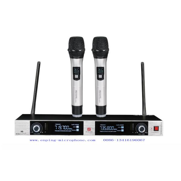 X7 fixed frequency wireless microphone system UHF Dual channel rack mountable very low price