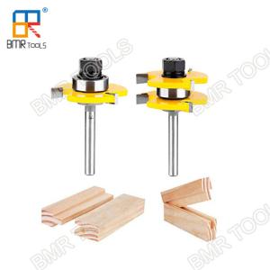 China BMR TOOLS 1/4 Inch Shank Carbide Tipped Tongue and Groove Assembly Bits for Woodworking on sale
