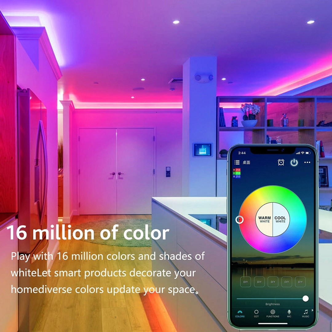 Smart Lamp Bluetooth Mesh Network Rgb Light Bulb 16 Million Color Adjustment