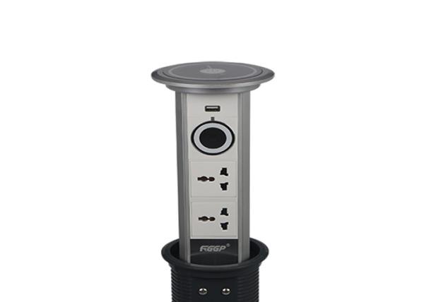 Quality Retractable Kitchen Pop Up Sockets , Silver Kitchen Pop Up Tower Socket for sale
