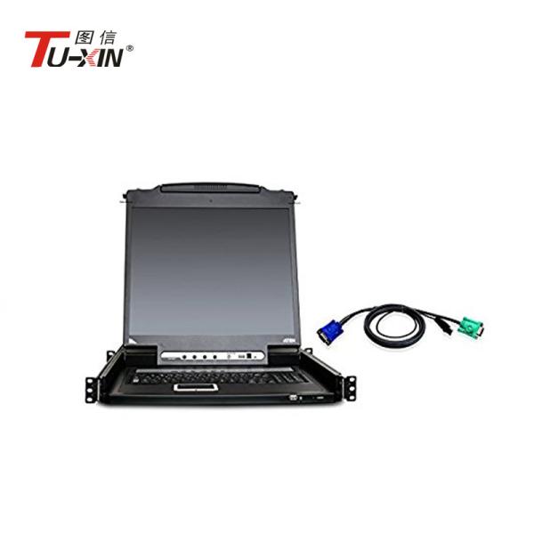 Quality 1u Capacity 17inch LCD KVM Drawer Rack Console AC100 - 240V 1280 X 1024 Resolution for sale