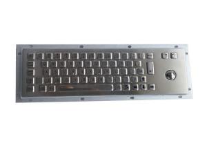 Buy cheap Banking Kiosk Custom Mechanical Keyboard , Stainless Steel Keyboard With Trackball / Euro Key product