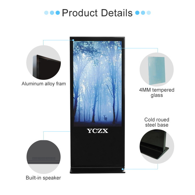 55 Inch Windows i3 Digital Kiosk Display With Infrared Touch Screen