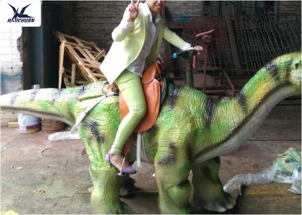 Quality Custom Kiddie Rideable Dinosaur Toy Abdominal Breathing / Eyes Blink / Walking for sale