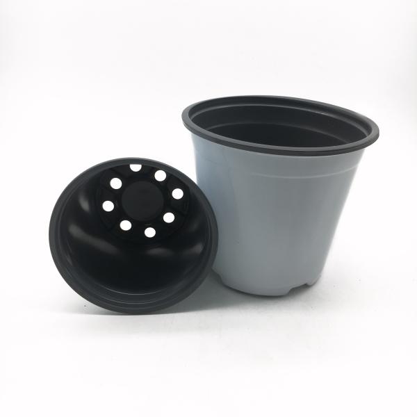 Quality Cylindrical 0.5L Mini White Plastic Flower Pots Easy Transplanting for sale