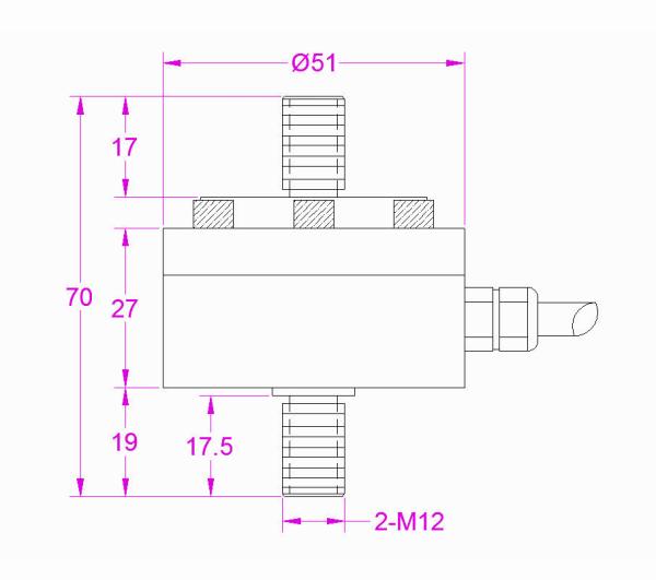 Compression Tension Force Transducer 1KN 2KN 5KN 10KN 20KN Push Pull Load Cell