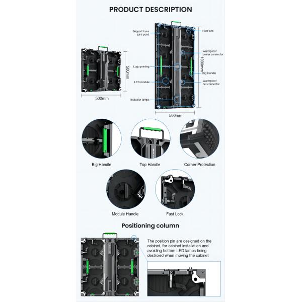 Waterproof Outdoor Rental LED Display P2.6mm P2.9mm 500X1000mm LED Panel