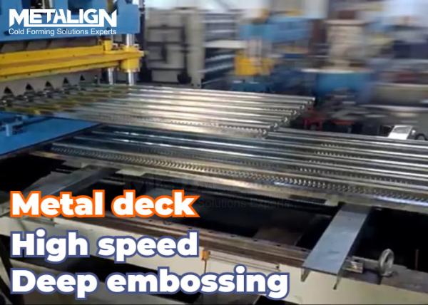Quality Three Layer Embossed Floor Deck Roll Former For 0.8–1.2mm Galvanized Steel for sale