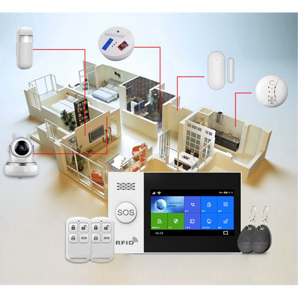 GSM 4G Security Smart Home Burglar Alarm System Pir Detectors Burglar Alarm