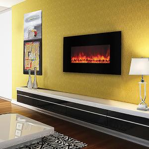 50''  Chimney Multi-Color Flame Wall-Mounted Electric Fireplace Home Decorative