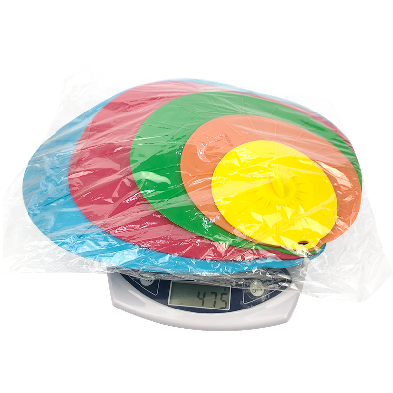 high quality durable colorful custom color size kitchen and household silicone 5 pieces stretch lids