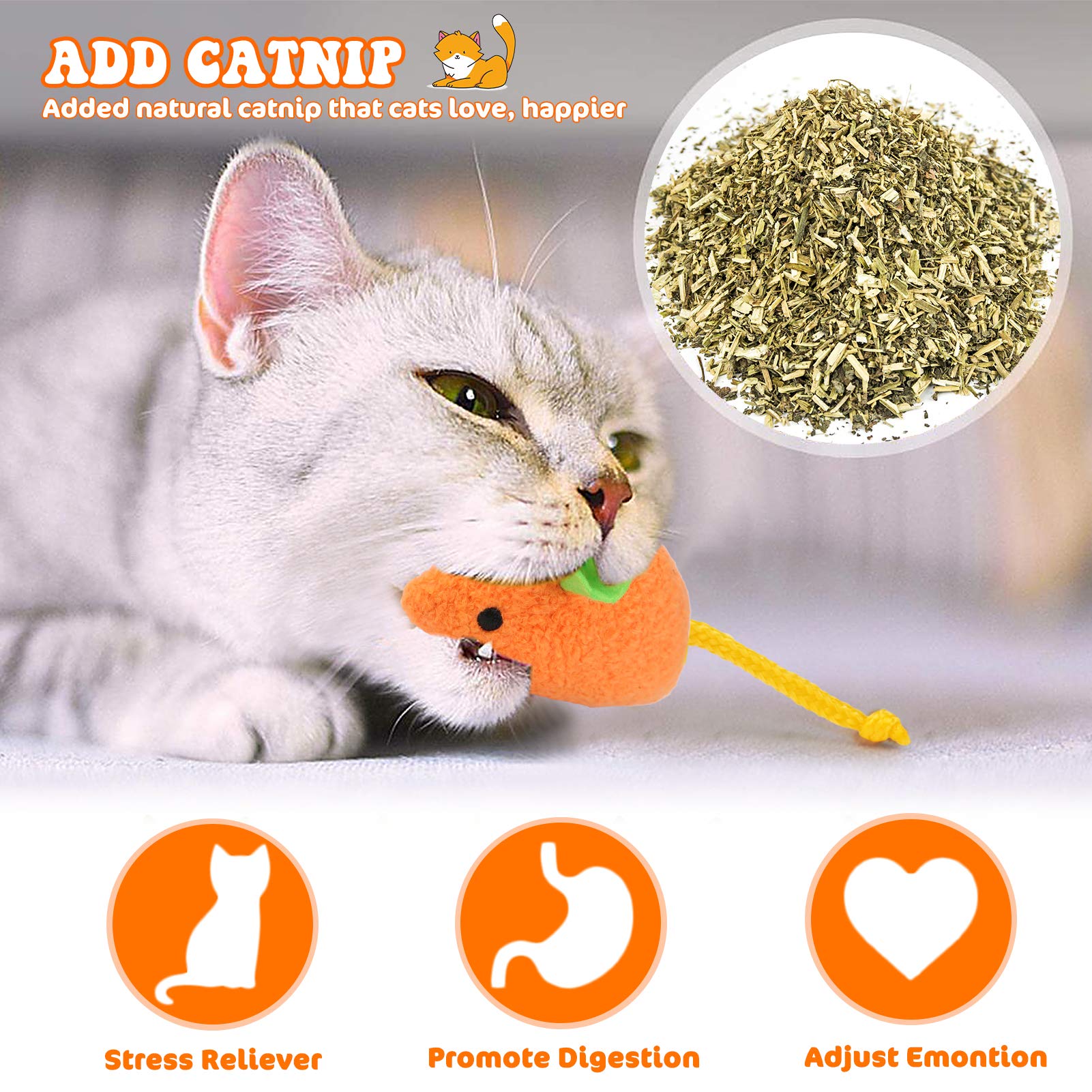 Plush Catnip Mouse Cat Toy for Interactive Indoor Cats Kitten Play Popular Style and Interactive Function