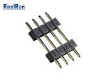 PCB 2.54 Mm Pin Header PA6T Black Straight 4P Dual Row Pin Header