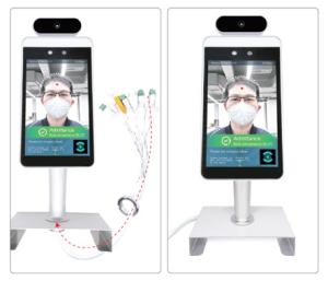 Industrial 8 Inch Facial Recognition Door Access Controller With Body Temperature Detector