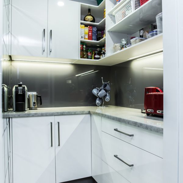 White Acrylic Kitchen Cabinet High Gloss Modern
