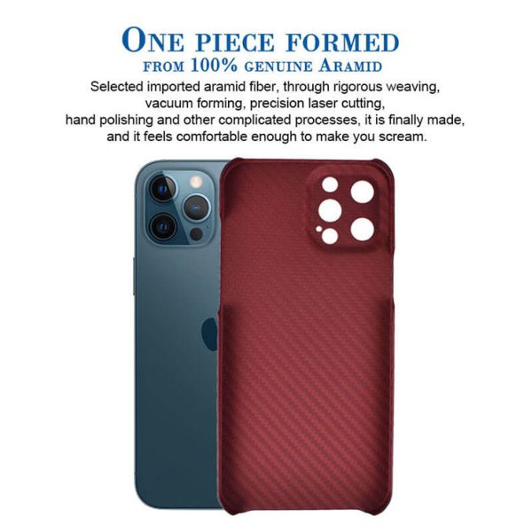 Camera Protection Half Cover Aramid Fiber iPhone Case Drop Resistant