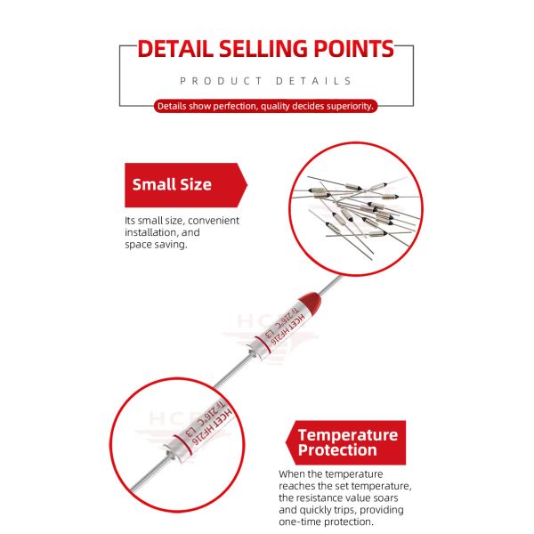 10A 250V 15 Amp Thermal Fuse Cutoff Heating Element Overcurrent Protection