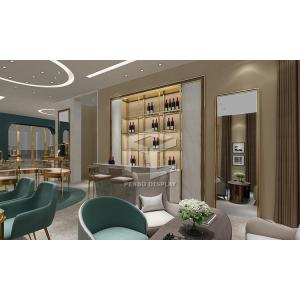 China Custom Luxury Jewelry Store Showcase Furniture Electroplated Brushed on sale