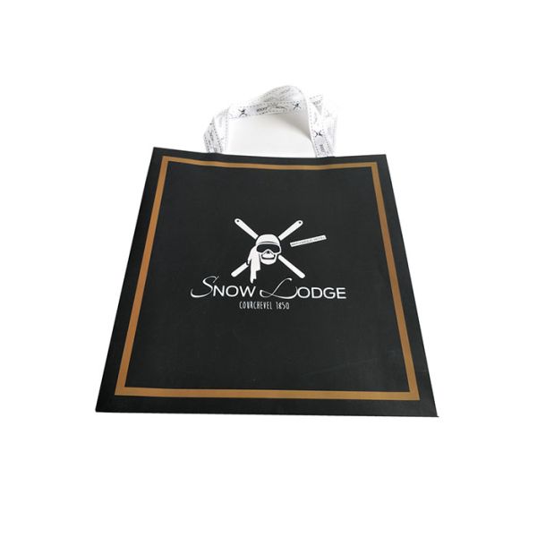 Big Design Own Logo Custom Merchant Shopping Bags Pantone Color Embossing