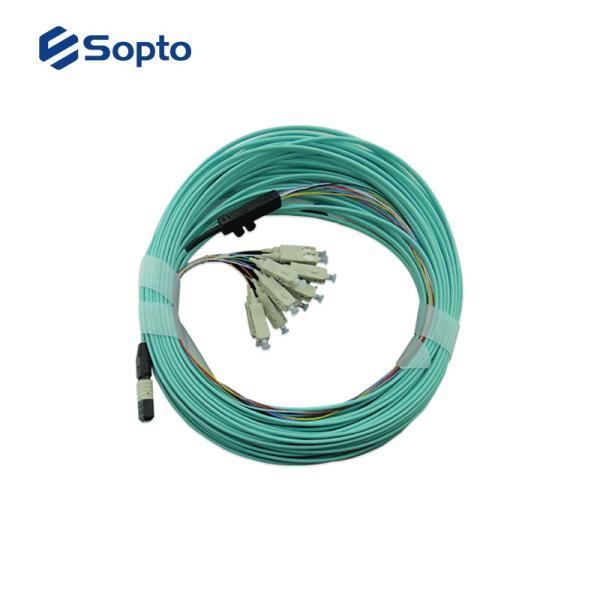 Quality 24 Cores MPO MTP Patch Cord Female A Type For CATV Video And Multimedia for sale