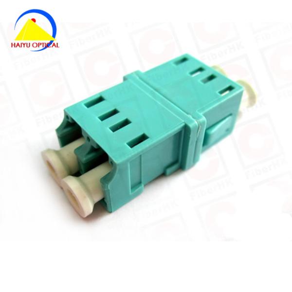 Quality Om3 Aqua Flangeless MM LC Duplex Adapter With SC Foot Print for sale
