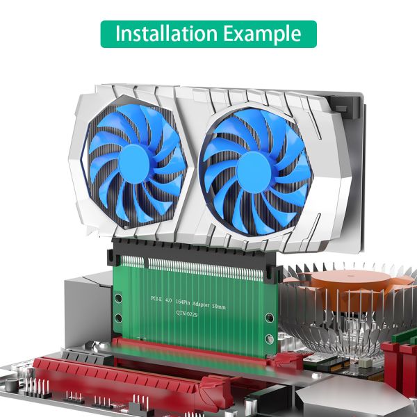 PCI-Express 4.0 16x Riser Card ,180 Degree High Speed Riser Card 60mmHeight increasing card