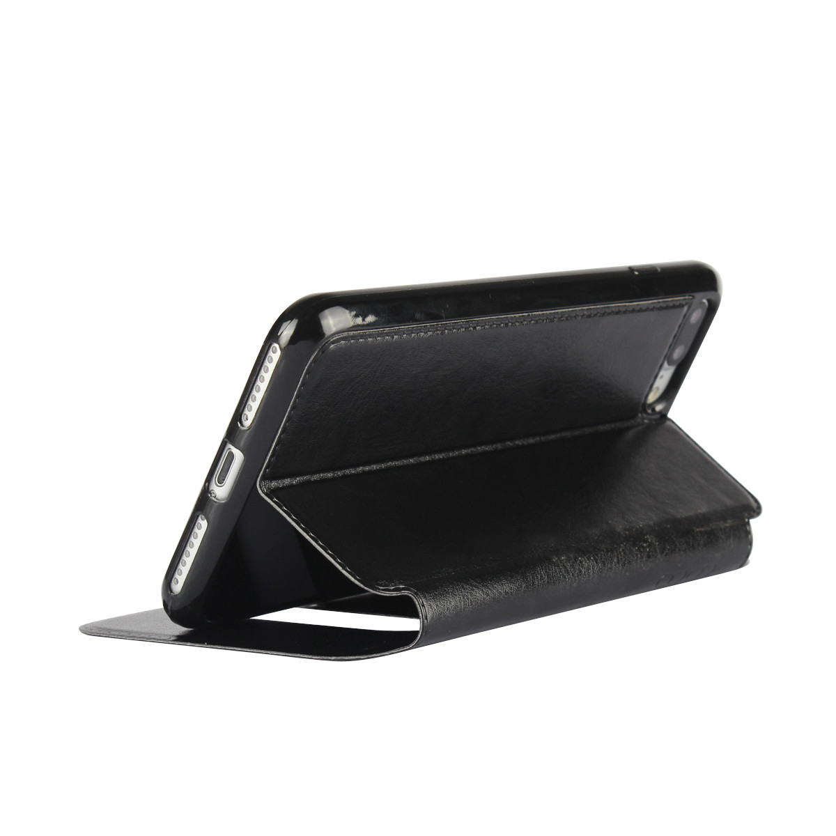 iPhone 8 Plus Case, Window View Stand Feature PU Leather Phone Case for Apple iPhone 5,6,7,8,X