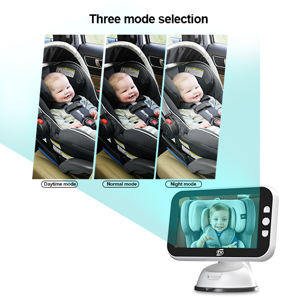 4.3 Inch Color Monitor Baby Car Mirror Camera Power Supply 9V - 24V